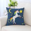 New Unicorn Cushion Cover Hot Polyester Cartoon Unicorn Pillowcase Kids Room Decoration Sofa Couch Throw Pillow Cover Decorative