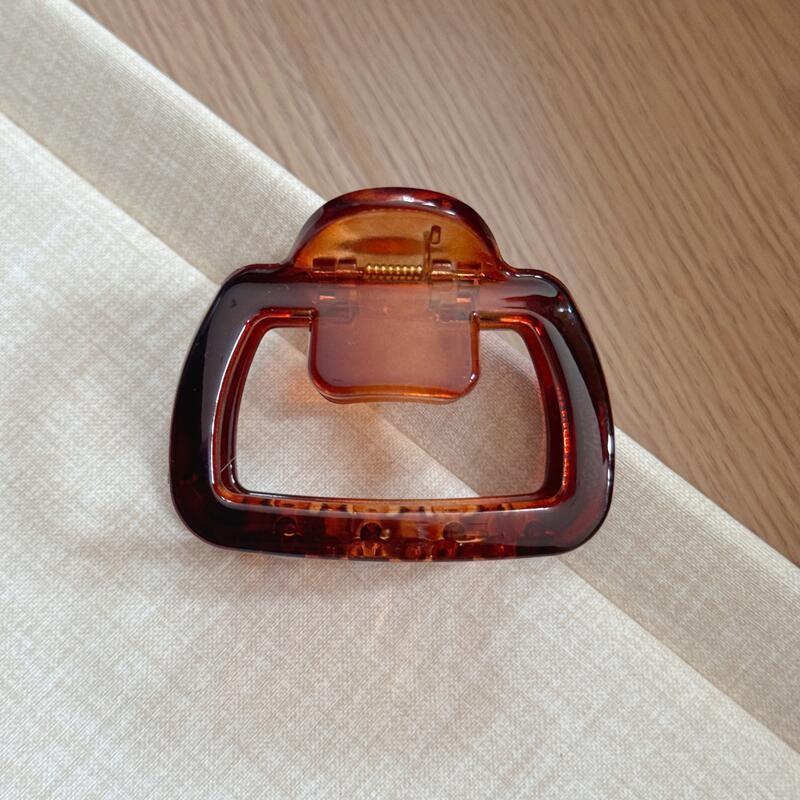 Leopardenmuster Haarklammern Clips Krabbenklemmen Frauen Mädchen Mittel Geometrisch Quadratischer Pferdeschwanzhalter Haarspangen Haarschmuck