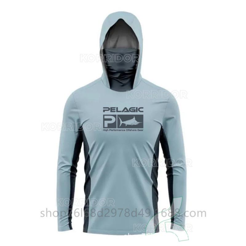 Pelagic Quick-Dry UPF50+ Fishing Hoodie with Ice Silk Face Towel