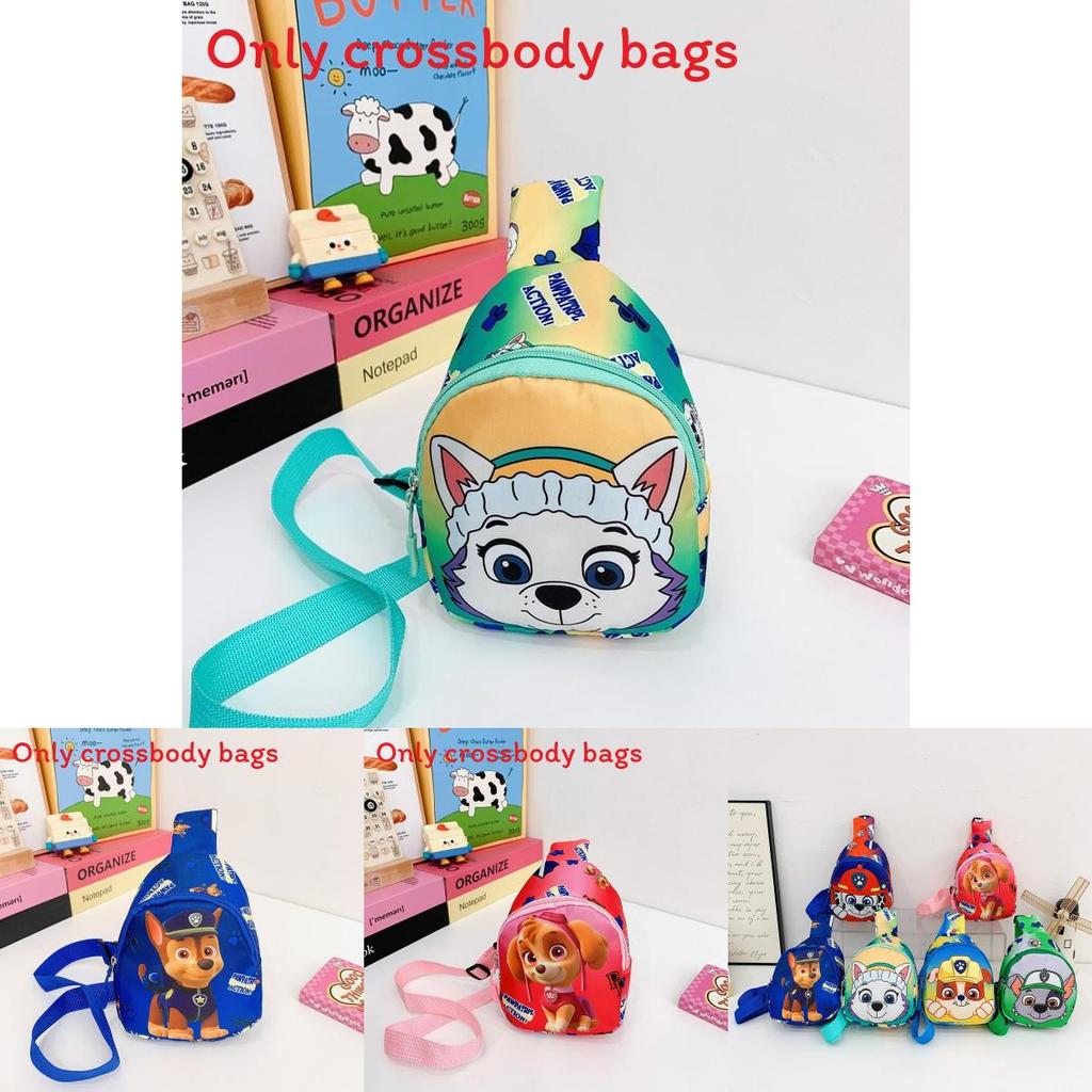Kids Cartoon Nylon Chest Bag With Paw Patrol Chase Print Design For Preschoolers