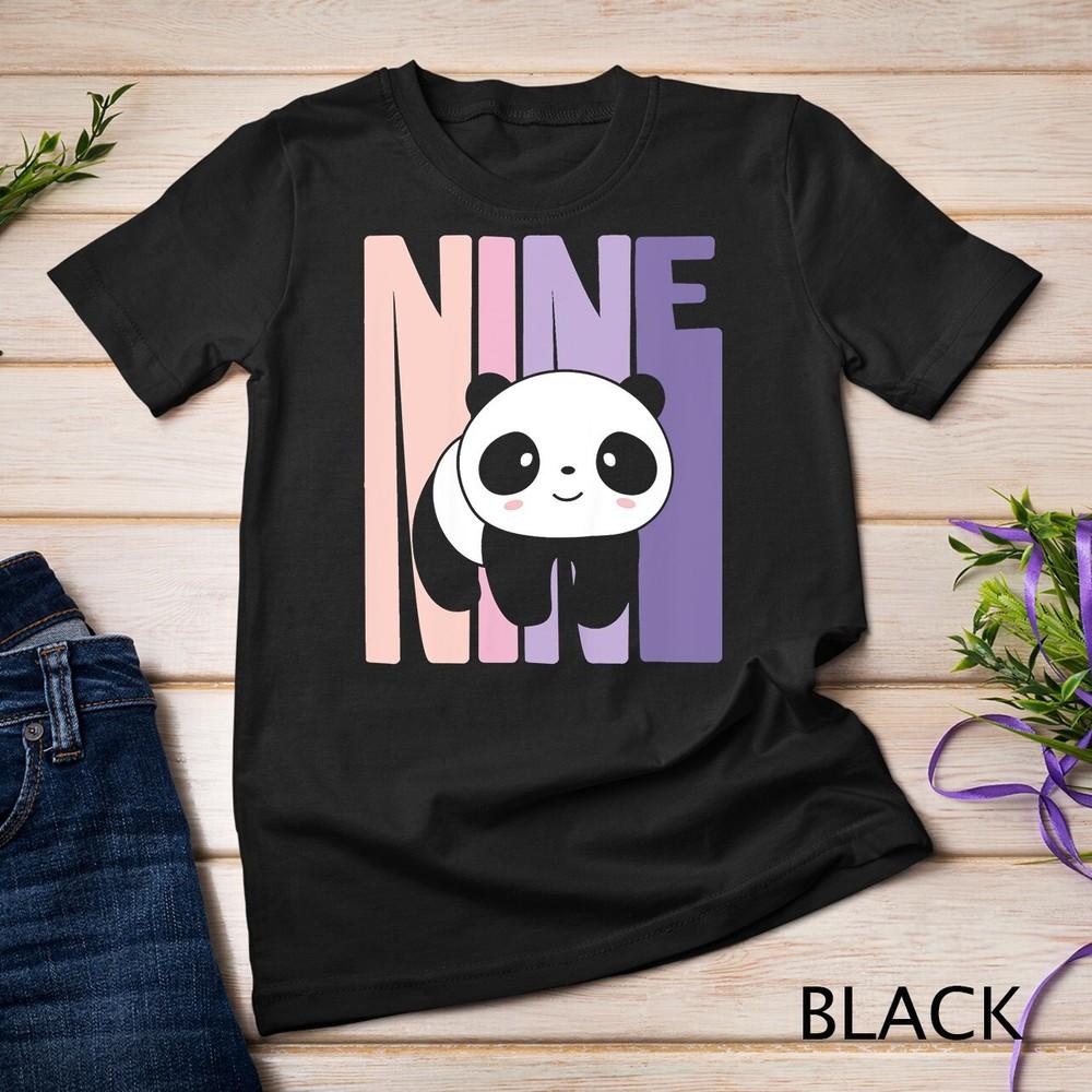 

Kids 9 Year Old Cute Panda Birthday Girl 9th B-day T-Shirt Unisex T-shirt L