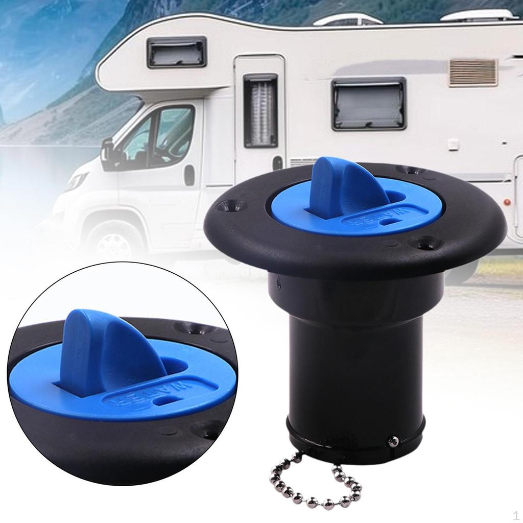 Boat Deck Fill Port RV Water Inlet Easy Installation Filling Replacement Fittings