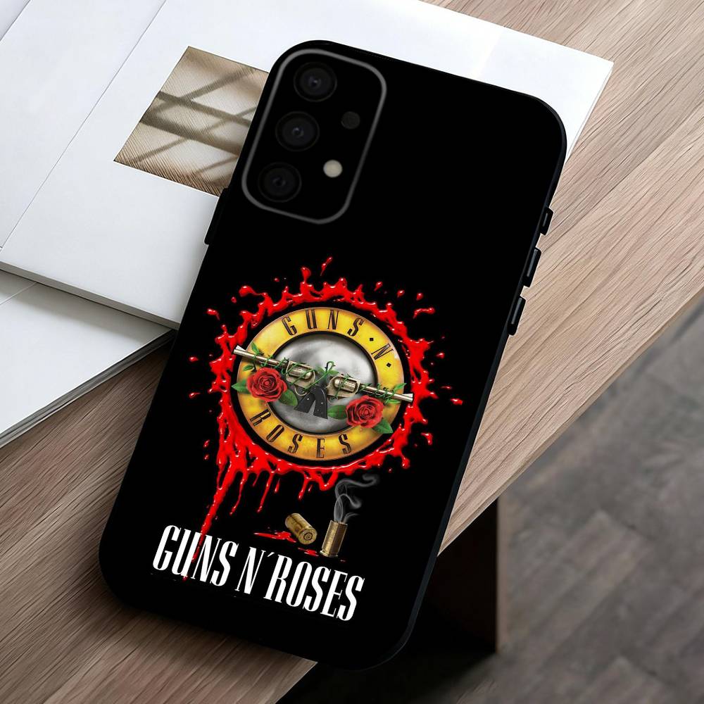 Band G-Guns-S N R-Roses  phone Case For Samsung Galaxy A73,A72,A71,A70,A53,A52,A51,Others Soft Black Shell