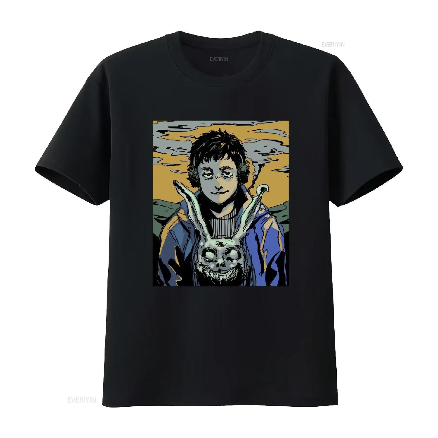 Донни Дарко Фильм Комикс Арт Фан Хэллоуин Ужас Футболка винтажная Стильная модная Универсальная Мягкая Удобная мужская S