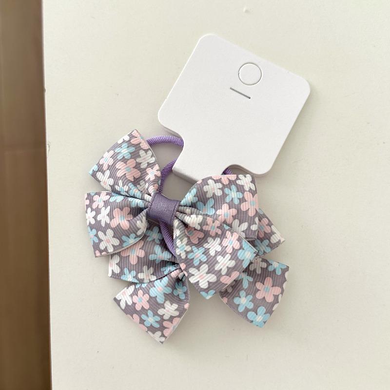

Fabric Handcrafted Bow Hair Ties for Children, Polka Dot Checkered Braided Hair Bands, Girls Rubber Band Hair Clips