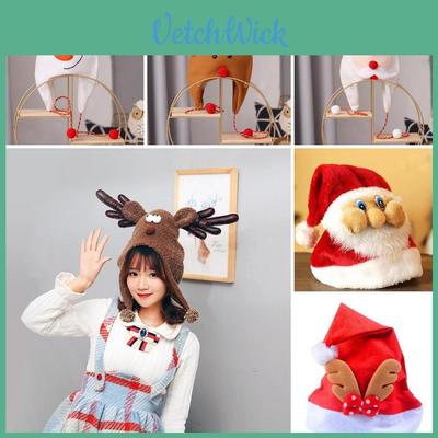 Creative Christmas Hat Featuring Cartoon Santa Snowman And Reindeer For Kids And Adults