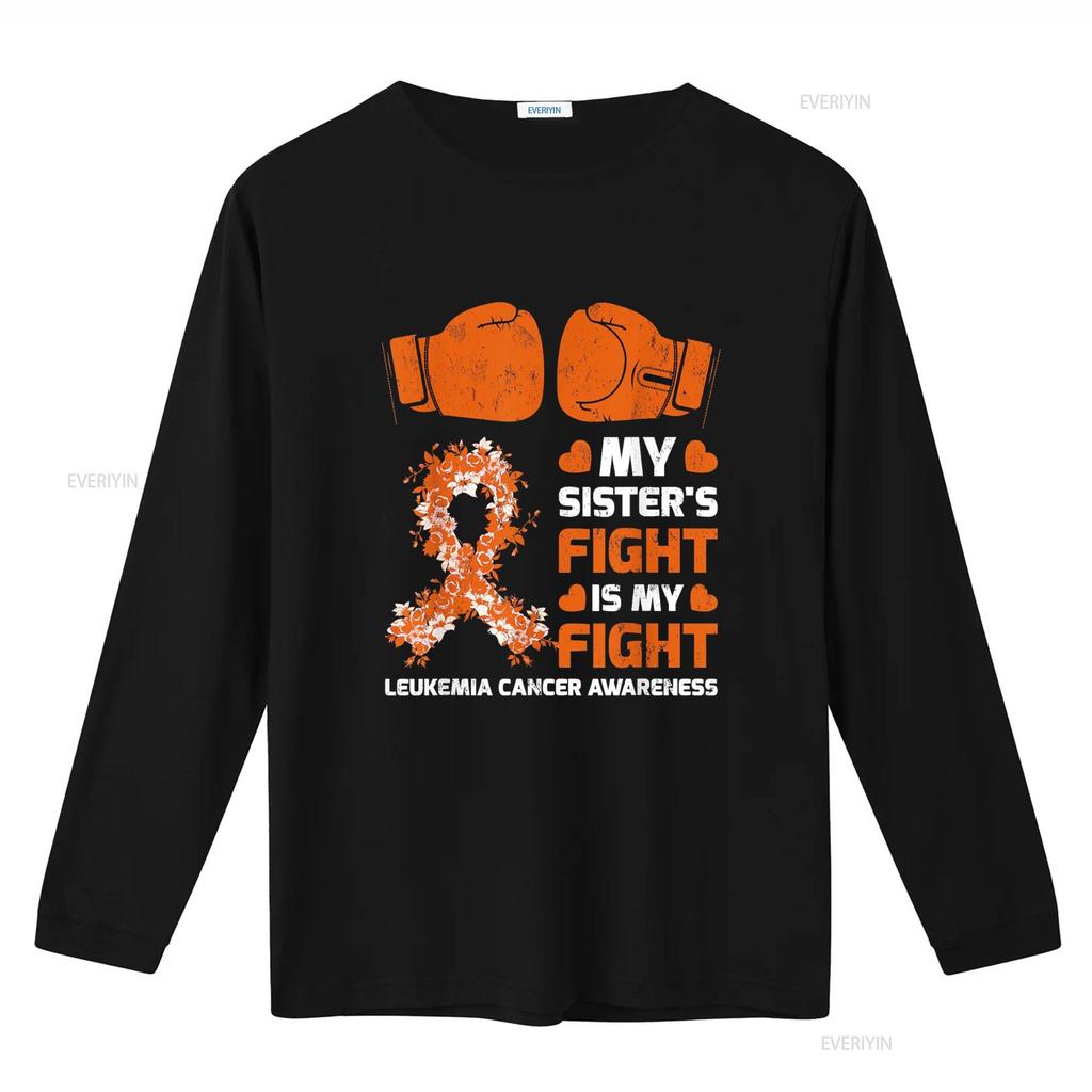 My Sister s Fight Is Leukemia Awareness T Shirt vintage Washed Versatile Stretched Stylish Breathable streetwear Casual