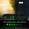 Luminous Car Digital Watch Solar Powered Solar Electronic Watch LED Digital Car Clock  Car Use