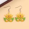 Boucles d'oreilles Masque Boucles d'oreilles Confortables en Acrylique Boucles d'oreilles Couronne Intriquées Pour Fête de Carnaval Célébration de Festival Femme