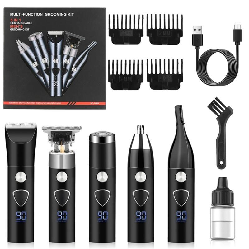

Beard Trimmer for Men Electric Razors Face Beard Shaver Nose Trimmer Hair Clippers Body Hair Trimmer Groomer for Men чёрный