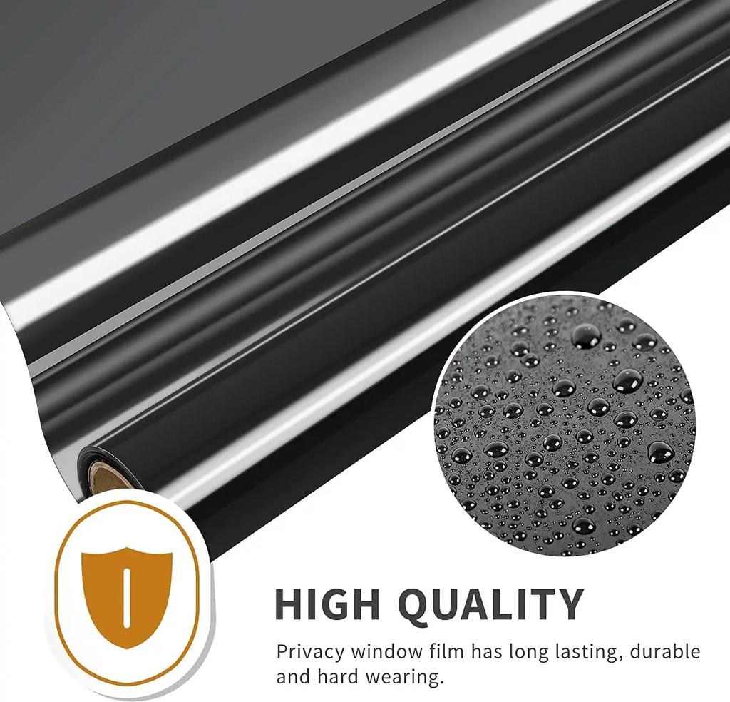 Self Adhesive Mirror Window Film Sunscreen Vinyl Glass Tinting for Decoration UV Protection Glass Sticker Solar Window Shades