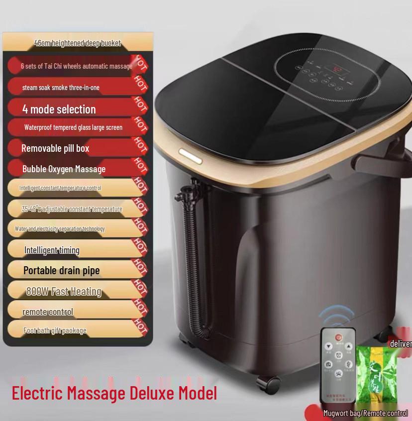 Chigo Automatic Heated Foot Massager Basin with Deep Calf Coverage