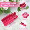 2 Piece Ergonomic Rose Stem Stripper Set Heavy Duty Plastic Thorn And Leaf Removal For Floral Arrangements And Gardening