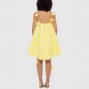 Women's Square Neck Spaghetti Strap Mini Dress Loose High Waist Solid Satin Casual Sundress
