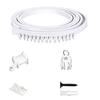 Customizable Ceiling Curtain Track Kits 3Meter White Rails with All Accessories Set for Functional Window Treatments