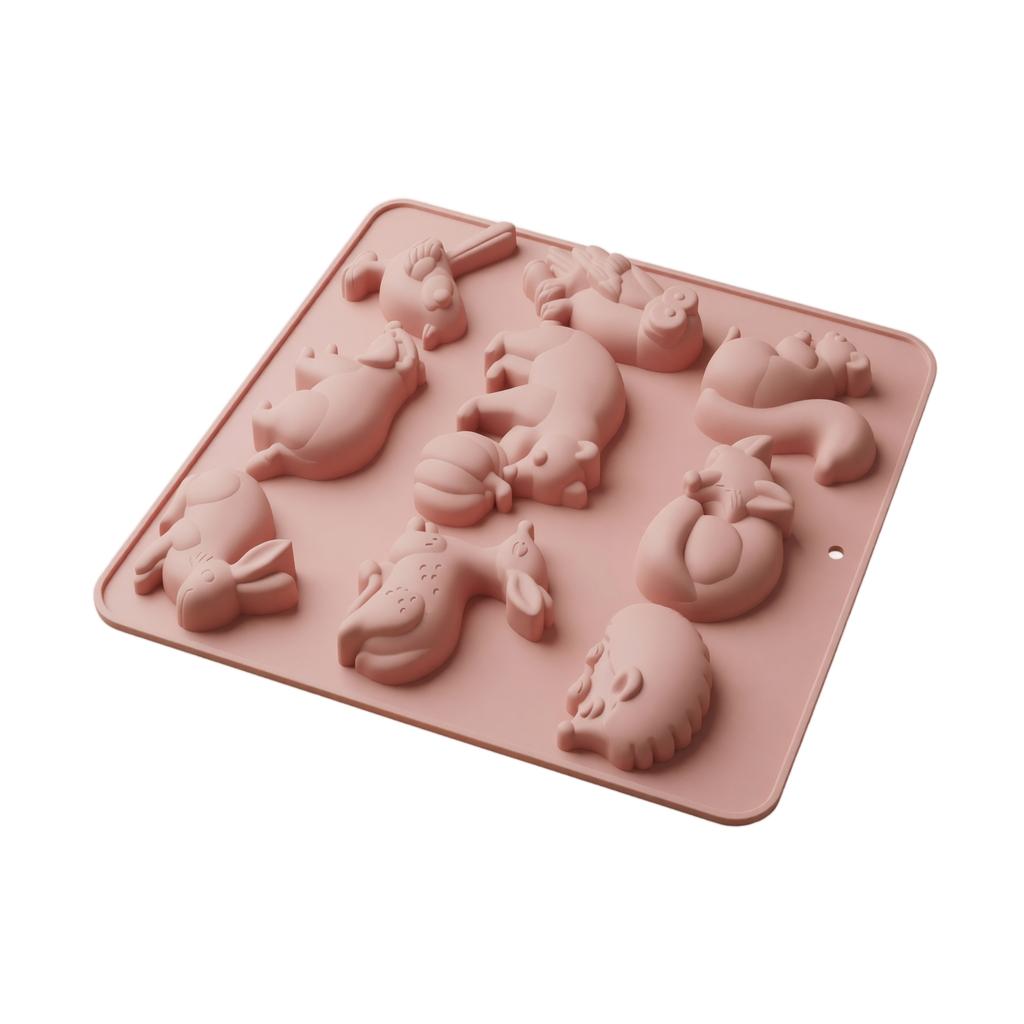 Silicone Baking Mold for DIY Chocolate with Squirrel Fox Hedgehog and Other Animal Shapes Food Grade Flexible Nonstick Mousse Mold for Cake Decoration