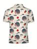 Herren-Kurzarm-Poloshirt mit flachem Digitaldruckmuster - Keine Textur
