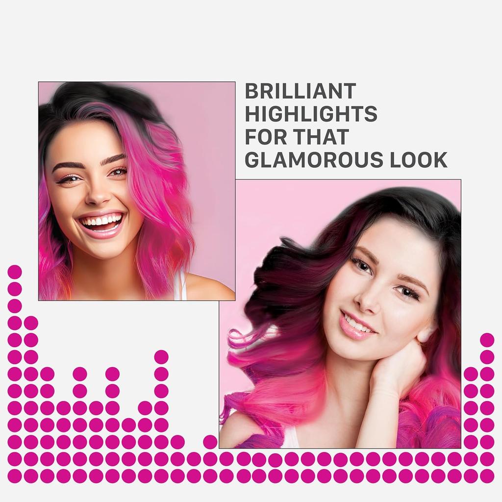 Streax Hair Colour Highlight Kit Pink Hair Colour Plush Pink Pack of 1 Enriched With Walnut Argan Oil