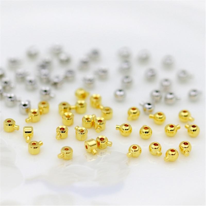 Set of 20 Round Bracelet Connector Clasps Positioning Bead for Necklaces Fashionable Spacer Beads for Jewelry Making