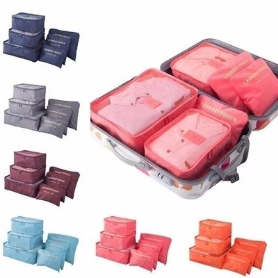Storage Bag 6 Pcs/Set Square Travel Luggage Storage Bags Clothes Organizer Pouch Case