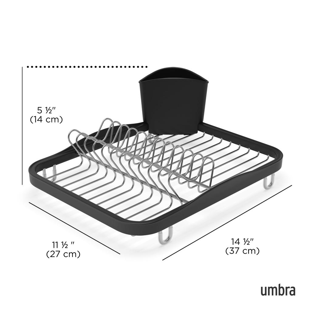 Umbra Sinkin Dish Rack, Smoke/Nickel