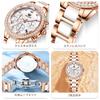 OLEVS Women's Watch Waterproof Popular Rose Gold Quartz Analog Fashion Business Wristwatch Lightweight Pink Gold White Mother-of-Pearl Dial, Olevs
