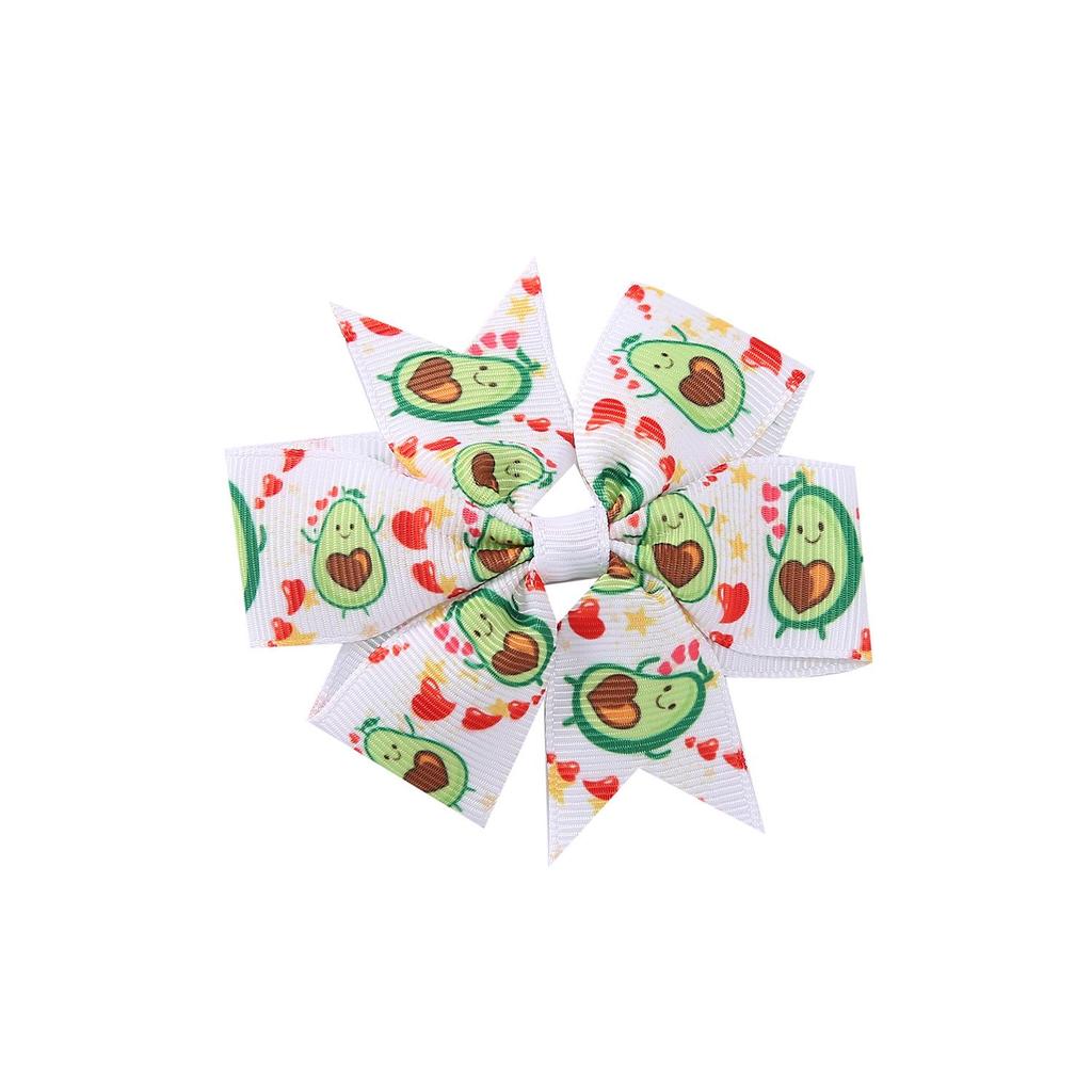 A313 Einhorn Grosgrainband Sechs-Schleifen Haarklammer für Kinder – Weihnachtsedition