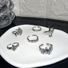 Star Enamel Dripping Oil Zir*****Pen Ring Set Cold Wind Advanced Sense Exquisite Index Finger Ring Jewelry Women