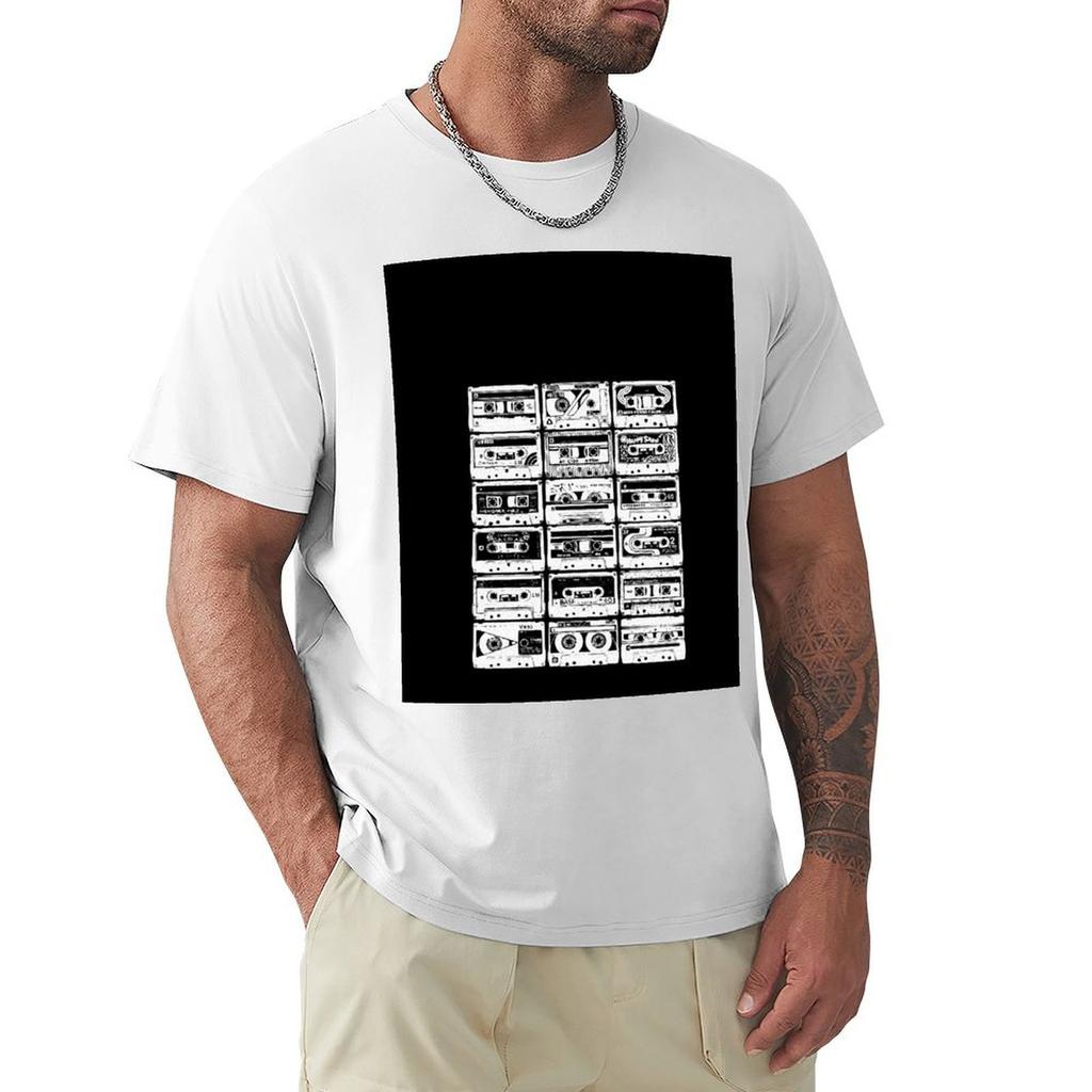 Awesome Retro Tapes Tshirt Casual Pattern Print Tee Shirt