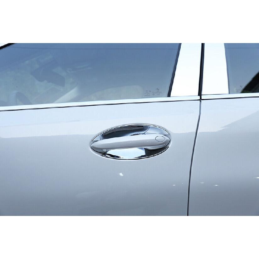 4×Chrome ABS Outer Side Door Handle Bowl Trim For BMW 3 Series G20 G28 -