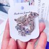 Women Rhinestone Inlaid Fox Butterfly Rabbit Animal Brooch Pin Corsage Jewelry