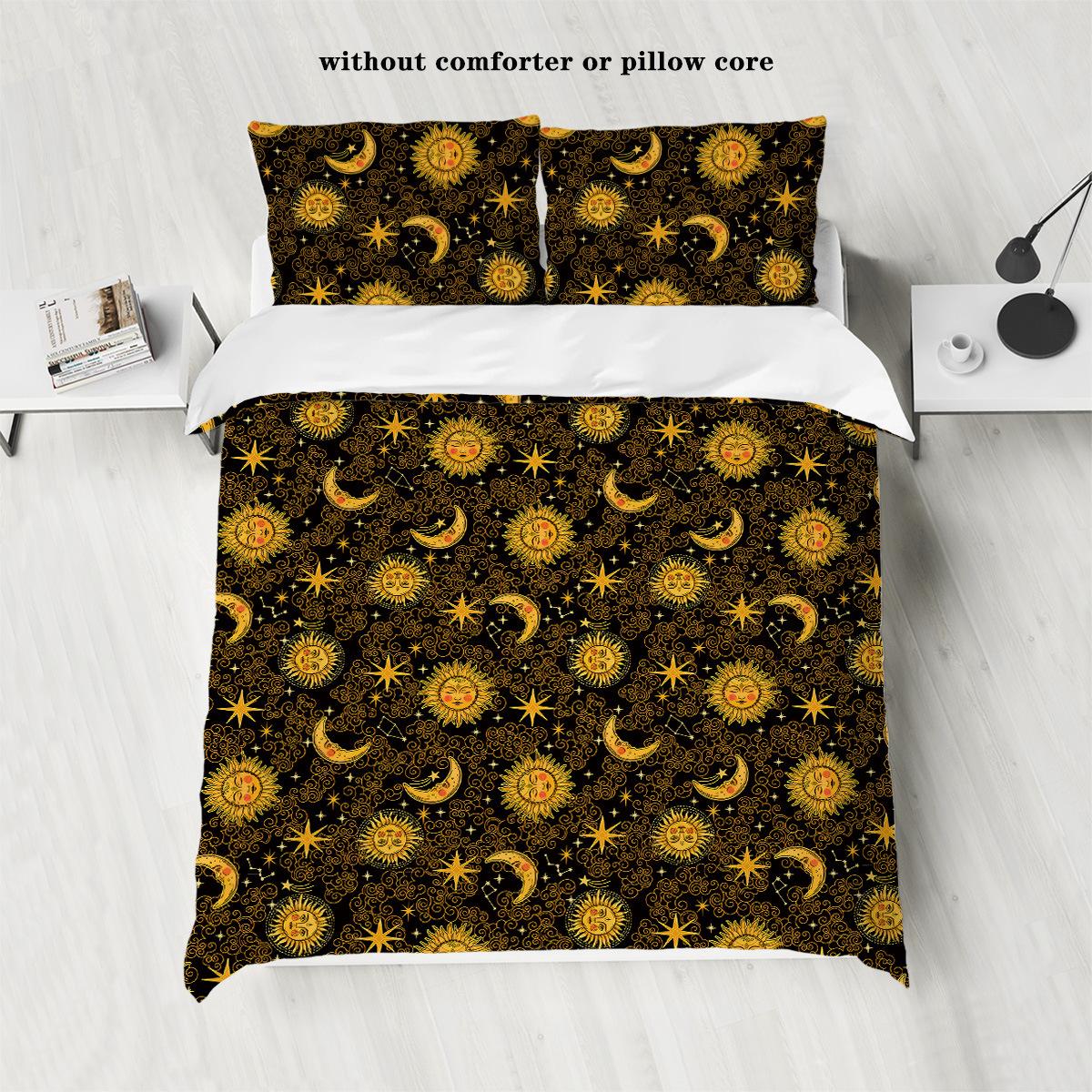 

Home Visit Three-Piece Moon Phase Four-Piece 3D Digital Printing Quilt Cover 135x200cm
