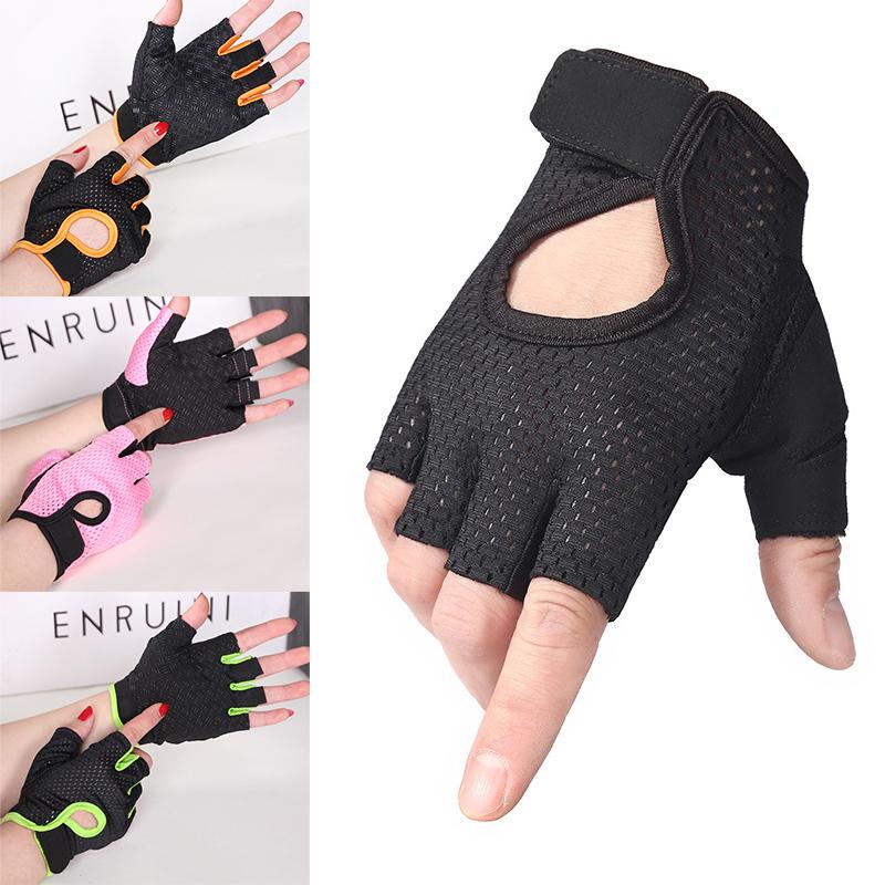 1 Pair Men Women Breathable Non-slip Half Finger Fitness Cycling Weightlifting Gloves