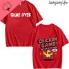 Chicken Game Theme 100Cotton Summer TShirt Shortsleev Tops Breathable Printed Fashion Mens Womens High Quality Oneck