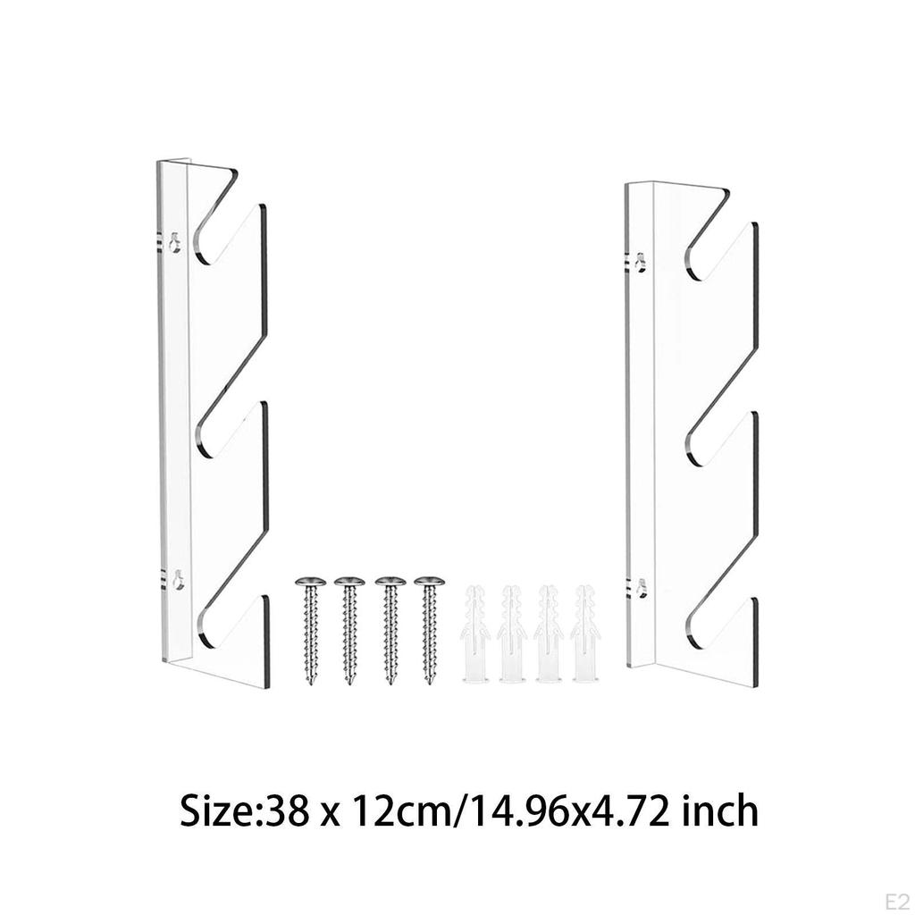 Acrylic Skateboard Display Rack Wall Mount Shelf Decor 3 Layer Horizontal Storage Bracket Organizer