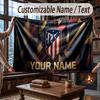 Coperta Plaid in Flanella con Nome Personalizzato Modello FC Atletico Madrid Calda Decorazione per la Casa
