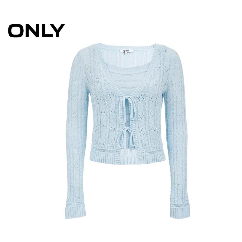 ONLY Women's V-Neck Tie-Front Knit Cardigan