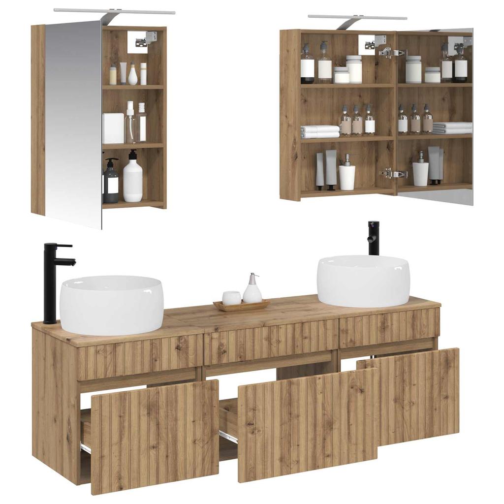 Bathroom Cabinet Set 5 pcs Artisan Oak 50 x 14.5 x 70 cm
