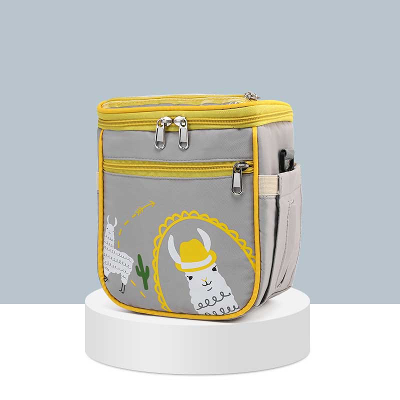 

Universal Diaper Bags Waterproof Baby nappy feeding bag Fashion women mummy bag One-shoulder backpack bag for baby Stroller сірий