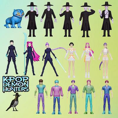 18 Stück Kpop Dämonenjäger Actionfiguren Set Sammlerstück Spielzeugpuppen mit Tiger Rumi Mira Zoey Sussy Perfektes Geschenk für Fans