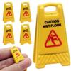 Miniature Toy House Wet Floor Warning Sign Educational Role-playing Decoration Decora Z3A7