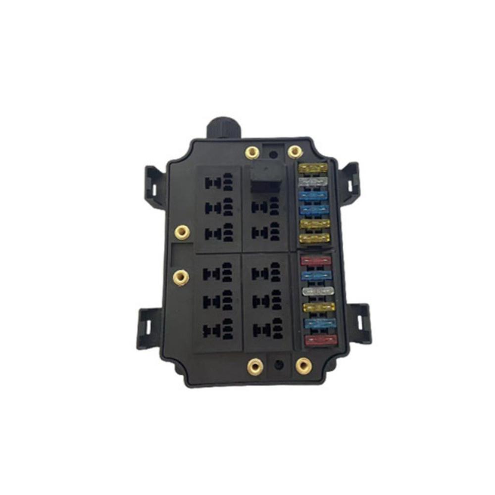 12V 12-Way Fuse Relay Box with 5-Pin 40A Relays & Fuses For Car Truck Waterproof