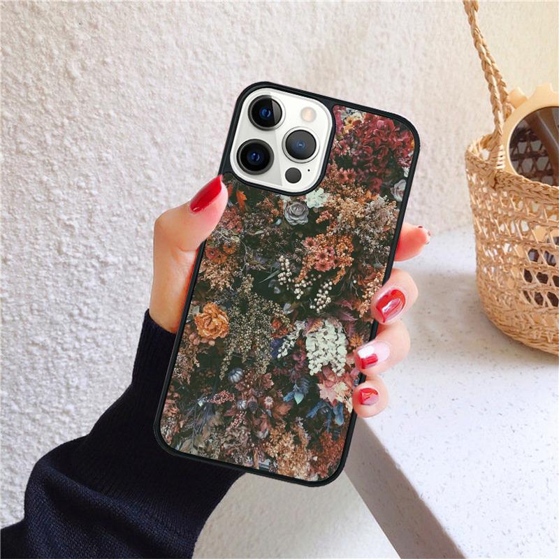 vintage flowers soft Phone Case Cover For iPhone 17 Air 16 15 14 12 13 Pro Max Plus coque Shell Fundas
