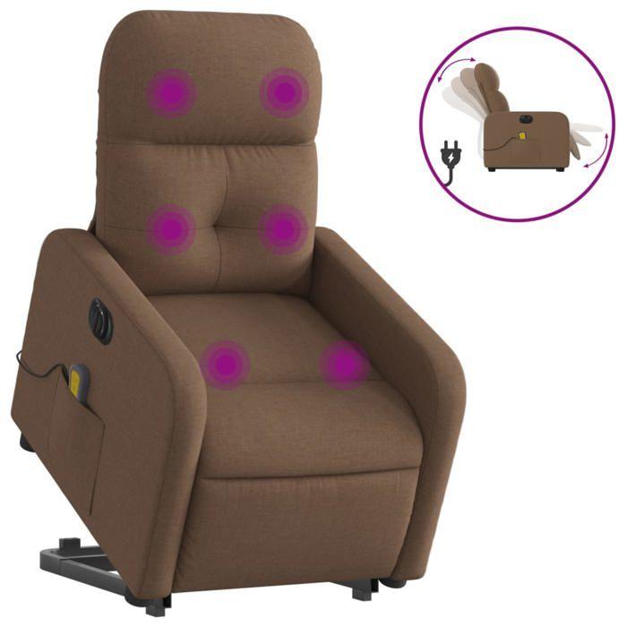 VidaXL Electric Massage Recliner, Relaxation Chair with Adjustable Backrest and Footrest, Salon Seat 3206826
