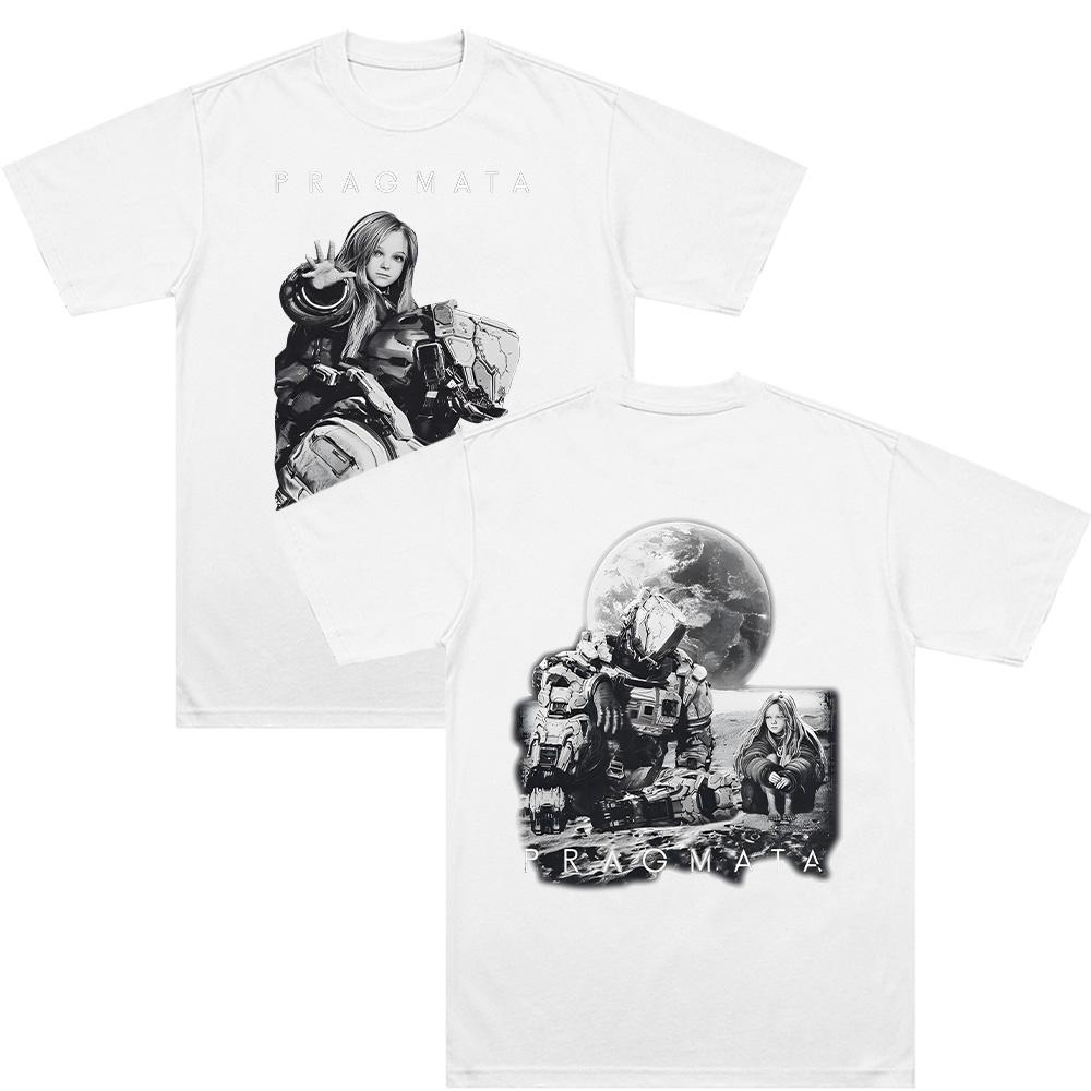 Pragmata T Shirts Gaming Comfortable Cotton Tee Vintage Graphic Print T-shirts Women Men Harajuku Casual O-neck Short Sleeve Top