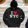 Ich liebe NYC Hoodie | Ich liebe NYC Schreibmaschinen-Stil Pullover Hoodie
