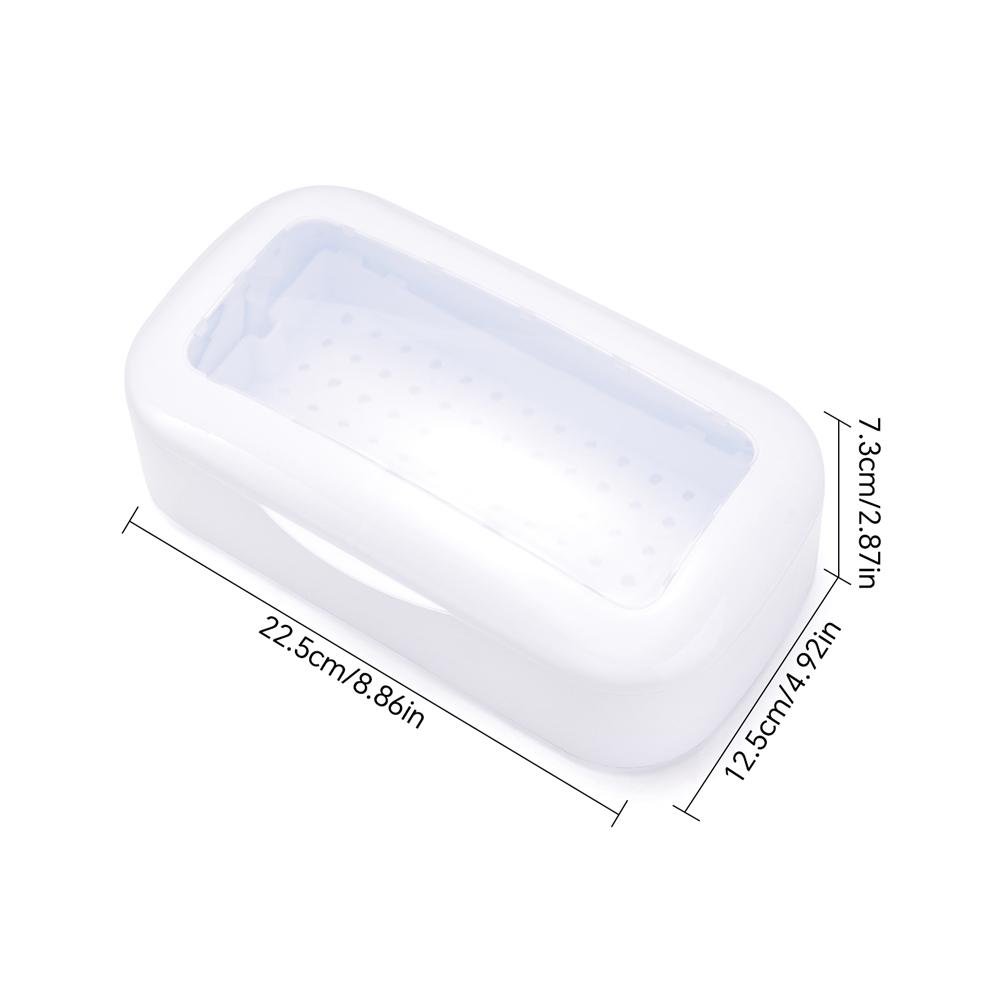 Nail Art Tool Sterilizer Tray Double Filtration Disinfection Box For Manicure Implement Detachable Cleaning Nail Tools Storage Box