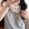 Ins Wind Pearl Necklace Design Collarbone Chain Love Pendant Jewelry