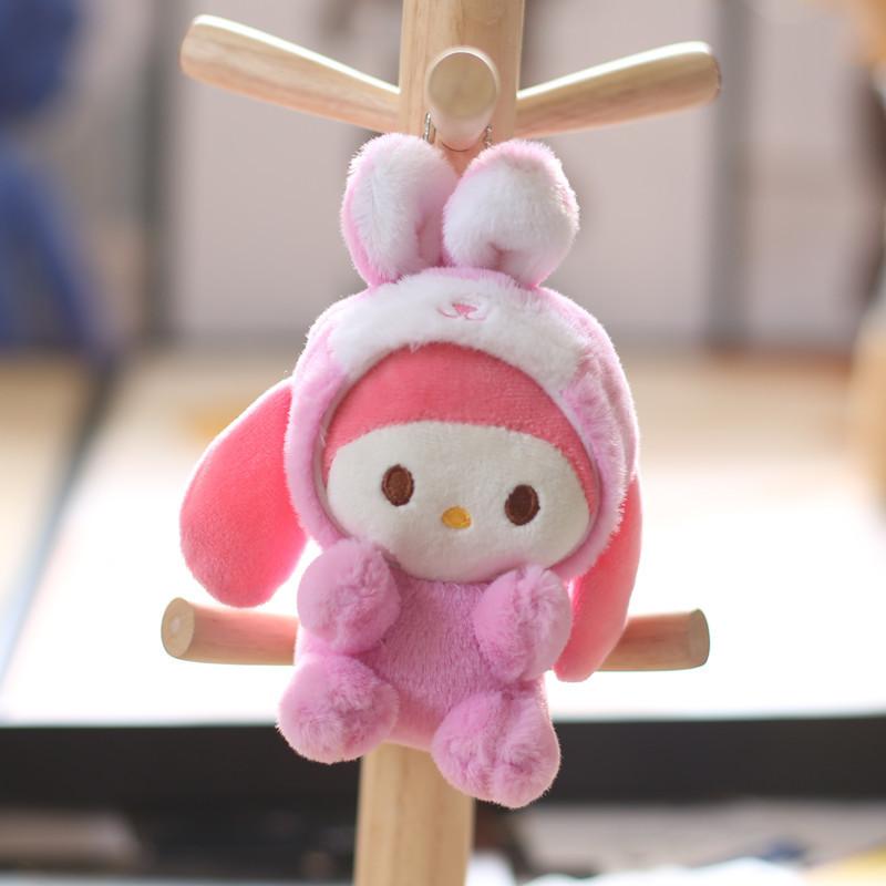Sanrio Kuromi Plush Keychain With Soft Short Plush For Backpack Decor