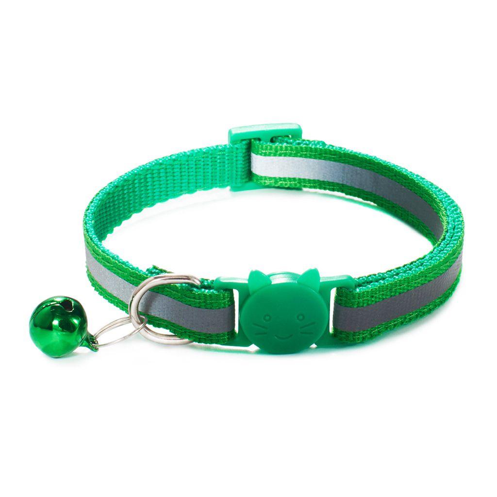 with Bells Adjustable Size Cat Head Pattern Kitten Decor Cat Neck Strap Pet Accessories Cat Collar